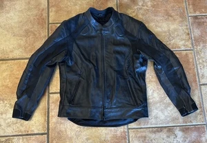 Chaqueta acolchada de cuero para motocicleta BILT, negra, talla 42 - Imagen 1 de 8