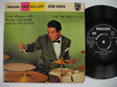 GENE KRUPA Jazz Gallery EP Sing Sing Sing part I & II 45 7" 1960 UK VG+/EX- - Image 1 of 2