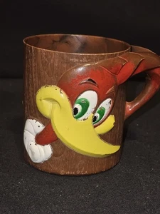 Vintage F&F Mold Woody Woodpecker Plastic Mug - Picture 1 of 5