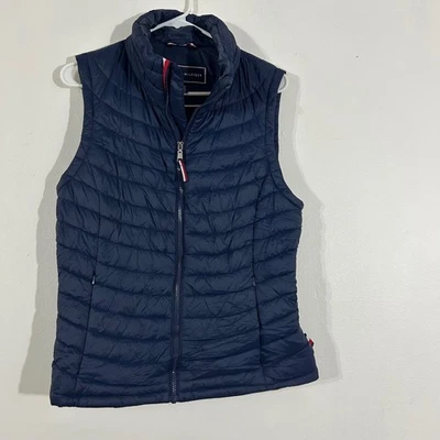 Tommy Hilfiger Mujer Chaleco Puffer Sin Mangas Cremallera Completa Medio Azul Marino Foto 1 de 4