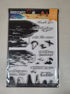 Hero Arts Timbri trasparenti a strati a colori "Beach Heroscape" CM447 - Foto 1 di 2