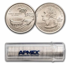 2009-P U.S. Territory American Samoa Quarter 40-Coin Roll BU - Picture 1 of 3