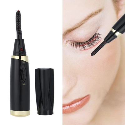 Eyelash Curler Mini Electric Mascara Curling Long Lasting Heated Eyelash - Photo 1/4