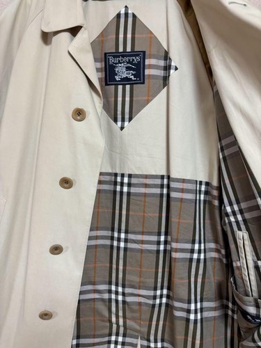 Cappotto lungo uomo Ll Burberrys beige modello quadri uomo #EE AFA