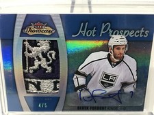 2015-16 Fleer Showcase Derek Forbort White Hot Prospects Patch Auto 4/5!