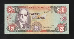 Jamaika, $ 20 Dollar, 1994, P-72, Banknote, Noel Newton Nethersole - Bild 1 von 2