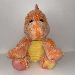 Kellytoy orange Baby Dinosaurier Plüschtier 2018 T Rex gerippter Bauch 12 Zoll - Bild 1 von 11
