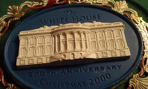 2000 Commemorative US White House Christmas Ornament Double Sided Swivels 3.5" - Picture 1 of 5