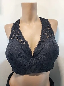 Paramour by Felina Abbie Contour Bralette Lace Racerback Black Size XL NWT - Picture 1 of 7