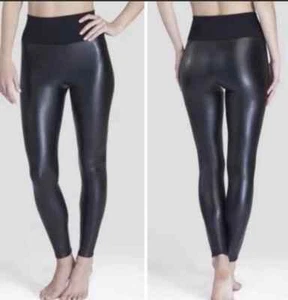 Leggings Assets By Spanx All Over de cuero sintético negros cintura alta para mujer talla grande - Imagen 1 de 1