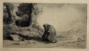 Vagabond GRAVURE Aguafuerte ALPHONSE LEGROS XIX° - Bild 1 von 4