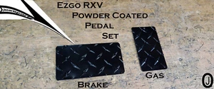 Juego de cubierta de pedal de placa de diamante de aluminio con recubrimiento en polvo para carro de golf Ezgo RXV - Imagen 1 de 6