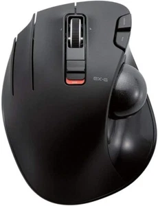 ELECOM Left-handed Wireless track ball mouse 6 button Black M-XT4DRBK - Picture 1 of 8