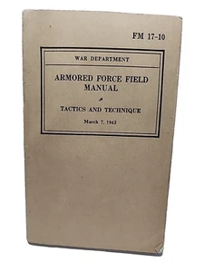 1942 WWII War Department Armored Force Field Manual Tank Platoon Minty JRR6 - Picture 1 of 5