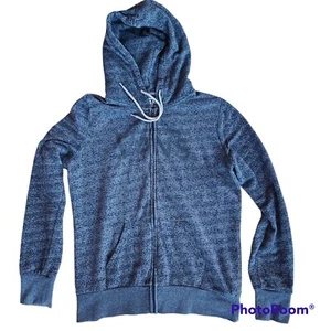 Streetwear Vans Off the Wall Logo Black & Gray Full Zip Hoodie Unisex Youth Lg - Picture 1 of 8
