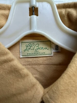 Nuevo sin etiquetas Vintage L.L. Camisa Bean Años 50 Gamuza 100% Algodón Talla 15 1/2 Nueva Stock Antiguo Foto 1 de 4