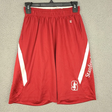 Stanford University Champion Athletic Shorts Mens Size Small Red 26" x 8" VTG Cover