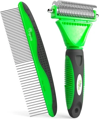 PAW ORIGINALS Professional Grooming Dematting & Undercoat Tool & Comb Set For Dogs & Cats