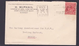 1933 KING GEORGE V 2d PRE-DECIMAL STAMP H. McPHAIL EXPORT ADVERTISING COVER #B86 - Bild 1 von 1