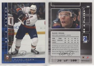 2001-02 ITG Be A Player Memorabilia Sapphire /100 Alexei Yashin #394