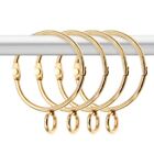 30 Pcs Openable Gold Curtain Rings Open and Close Metal Rustproof Drapery9530