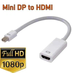 Mini DisplayPort DP to HDMI Video Adapter Cable For MacBook iMac Mac Surface Pro - Picture 1 of 2