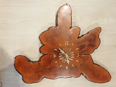 cedar or cypress Wood Log Slice Tree Trunk Slab Bark Wall Clock ~READ~ Cover