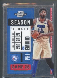 Season Ticket Joel Embiid 2020-21 Panini Contenders Optic #11.1 Prizm Error