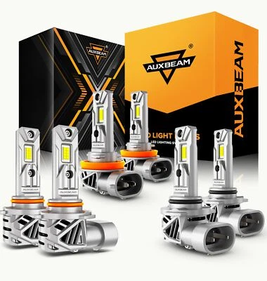 6x AUXBEAM 9005 H11 9006 LED Headlight For Lexus RX330 2004-2006 RX350 2007-2009 - Image 1 of 4