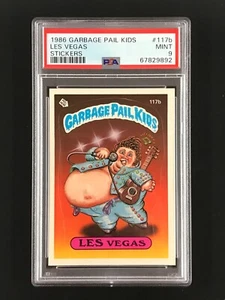 PSA 9 Garbage Pail Kids Series 3 1986 Les Vegas (Elvis) #117b MINT (POP OF 35!) - Picture 1 of 3