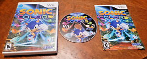 SONIC COLORS Nintendo Wii COMPLETE TESTED Hedgehog Sega Platform Manual CIB RARE