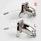304 Stainless Steel Male Chastity Device Urethral Sounds Spike S/L Size Belt