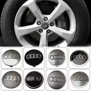 Capuchon central de roue voiture, Audi - A3 A4 A5 A7 60mm 61mm 68mm 69mm - Neuf - Picture 1 of 21