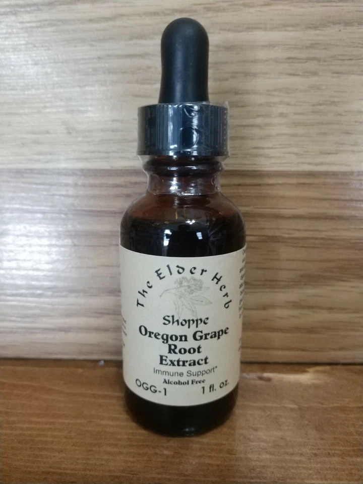 The Elder Herb Shoppe Oregon Grape Extract Drops All Natural Alcohol Free 1 oz