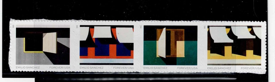 US Scott #5594-97, Strip of 4 2021 Emilio Sanchez VF MNH - Image 1 of 1