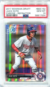 JUAN SOTO Mets 2017 Bowman Chrome Draft Refractor REF rookie PSA 10 GEM MINT - Picture 1 of 1