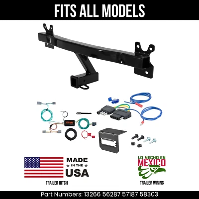 适用于 16-18 沃尔沃 V60 拖车挂接 + 5 针线 适合所有型号 Curt 13266 56287 — 第 1/4 张图片