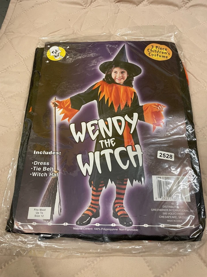 Niñas Adorable Disfraz de Wendy La Bruja Halloween Talla Hasta 12 Foto 1 de 1