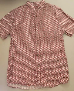 Sovereign Code Los Angeles Santa Clause Short SS Button Up Shirt- Men's XL-Slim - Picture 1 of 8