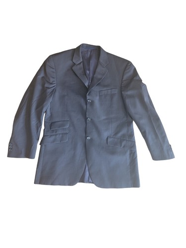 Giacca blazer uomo Burberry of London marrone gessato 3 bottoni doppia sfiato 41