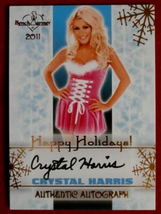 BENCHWARMERS - HAPPY HOLIDAYS - CRYSTAL HARRIS, tarjeta autógrafa firmada personalmente - Imagen 1 de 2