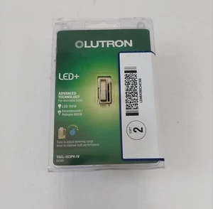 Lutron SINGLE POLE/3WAY LED Dimmer Switch TGCL-153PH-IV Wall Switch IVORY NEW IP - Picture 1 of 4