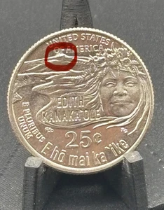 2023 P Edith Kanaka'ole Die Chip Error Erupting Volcano - #184 - Picture 1 of 4