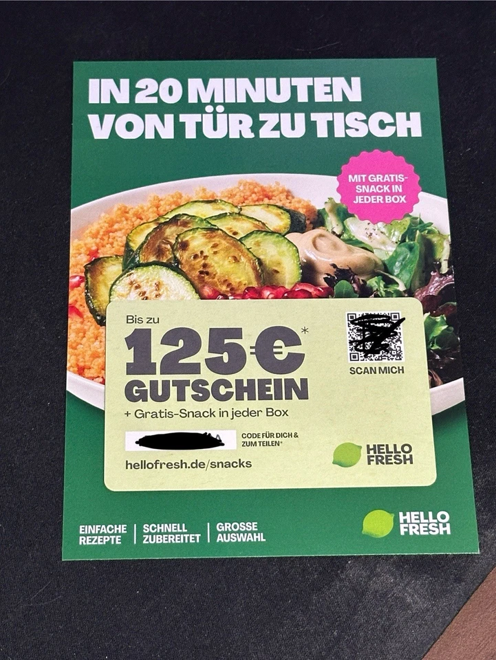 HELLO FRESH - Gutschein bis zu 125 € *NEU* - Bild 1 von 1