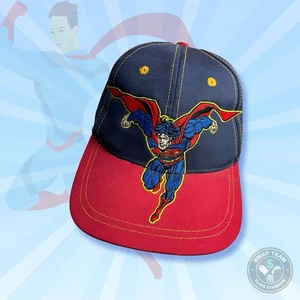 Superman Six Flags Hat Red Blue Snapback Cap Embroidered DC Comics - Picture 1 of 5