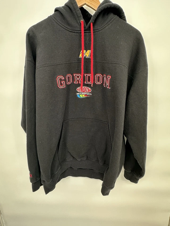 Винтажная черная толстовка с капюшоном Chase Authentics Jeff Gordon NASCAR 90-е Y2K размер XL - Изображение 1 из 4