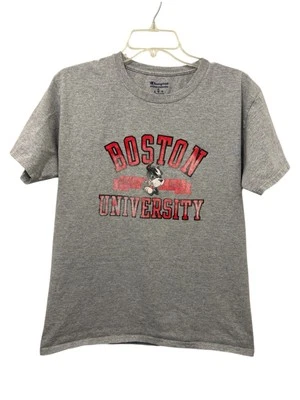 CHAMPION Boston University Terriers Shirt Mens Large Gray Short Sleeve - Image 1 of 4