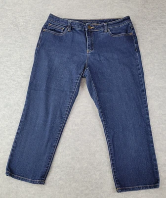 Michael Kors Blue Jean Capri Pants Dark Wash Womens Size 10 - Image 1 of 4