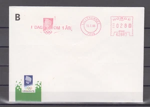 NORUEGA: 1993 COMO NUEVO FDC - SCOTT #METER - OLIMPICS LILLEHAMMER 94 - Imagen 1 de 1