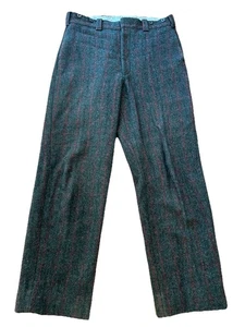 Vintage Woolrich Pants 36x32 Thick Wool Gray Striped Hunting Winter Made In USA - Picture 1 of 8